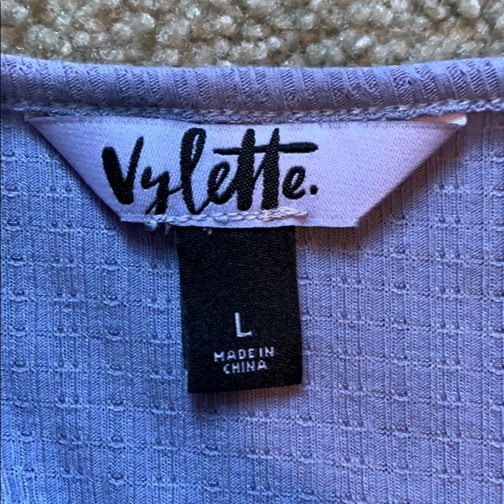 Light Blue Long Sleeve Rouched Top - Picture 3 of 4